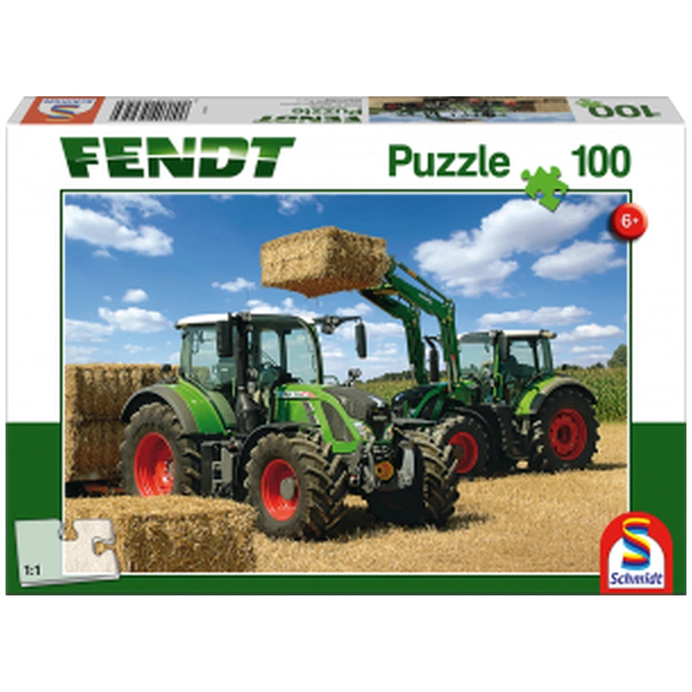 Schmidt Spiele - Fendt 724 Vario, Fendt 716 Vario met voorlader Cargo 4x85 100 Stuks - Puzzels