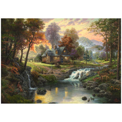 Schmidt Spiele - Wooden House by the Stream 1000 Pcs - Puzzles