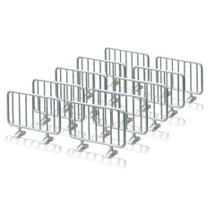 Siku toy playset features 10 shiny metal barriers arranged in a straight line against a plain white background.