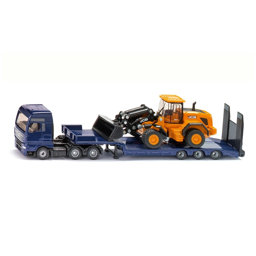 Siku - MAN truck with low loader and JCB wheel loader - Play Vehicles