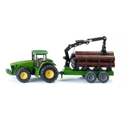Siku - Tractor met bosbouw aanhangwagen - Speelvoertuigen
