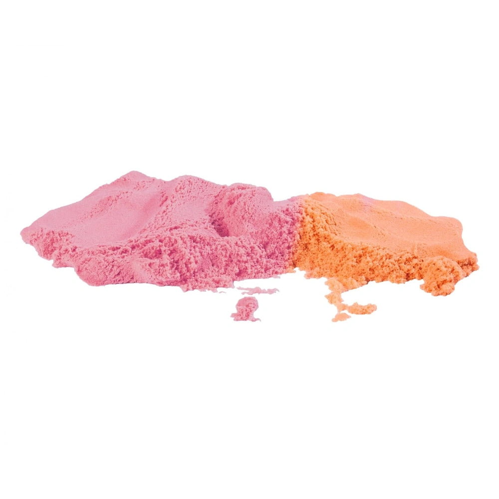 Simba Art & Fun Playsand Set Unicorn shows vibrant pink and orange powders in motion against a light background.