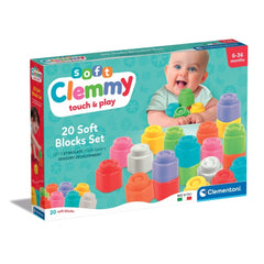 Soft Clemmy - Touch en Speel 20 Zachte Bouwblokken Baby Activiteit Speelgoed