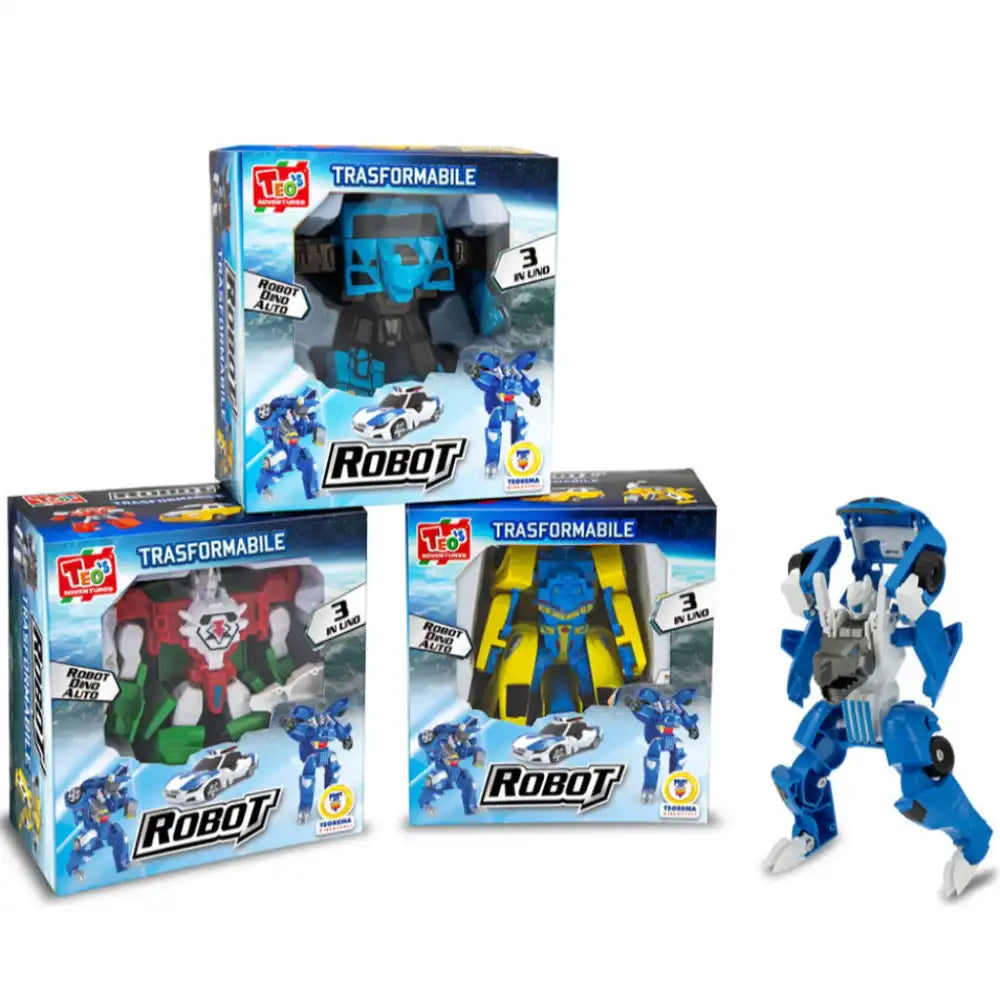 Teorema - Toy Playsets - 3-in-1 Transformable Robot - Multi Colour - 3 Yrs - STEM Learning