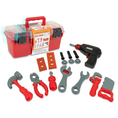 Teorema - Toy Tool Set with Toolbox and Battery Screwdriver - Pretend Professions & Role Playing