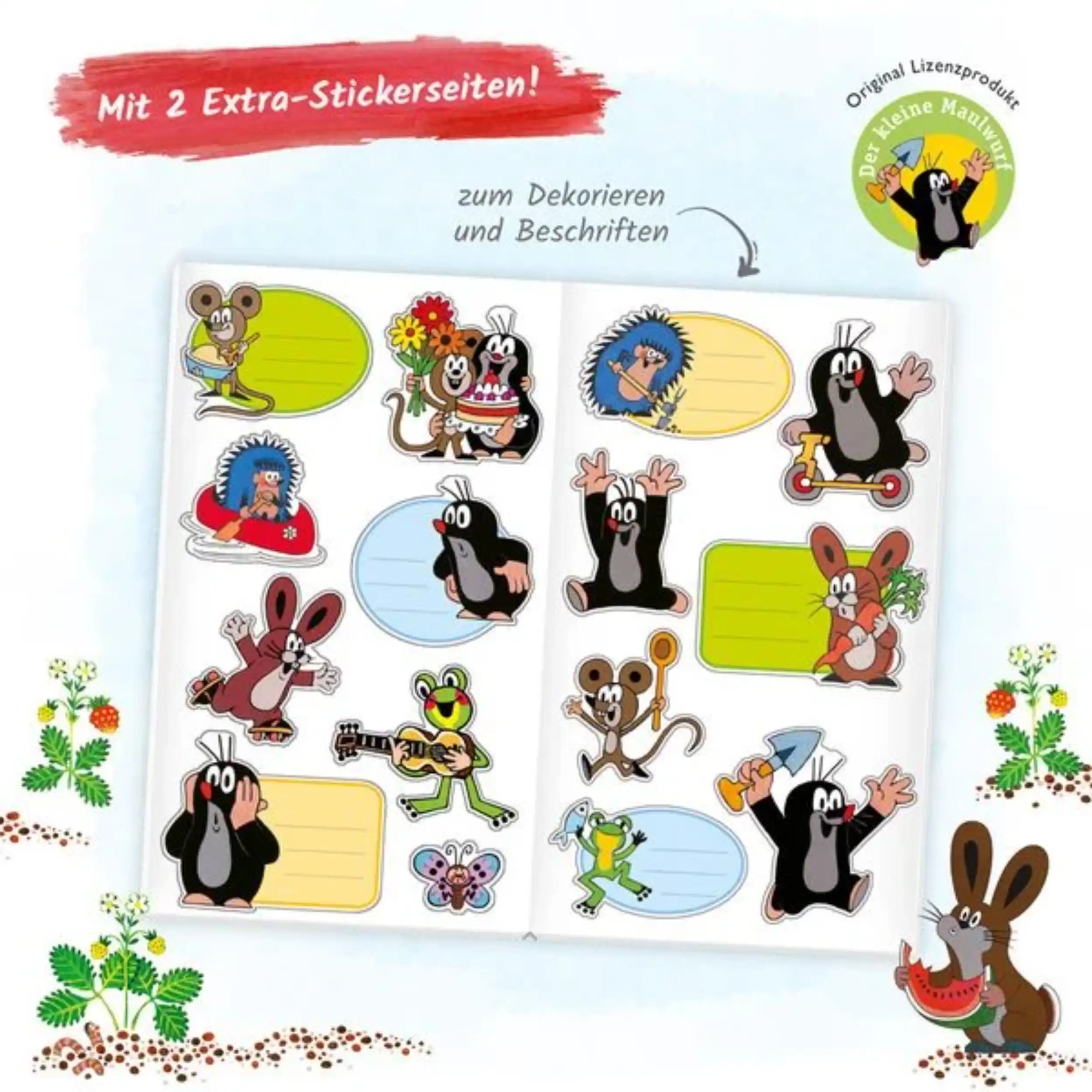 TROTSCH - Het Kleine Muisje Kleurboek met Stickers Knutselen - Duitse Editie