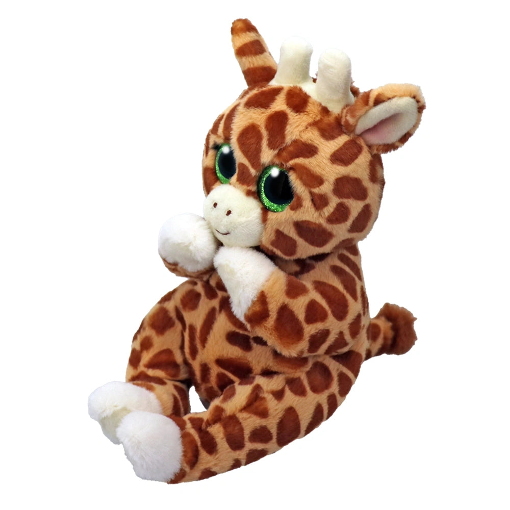 TY - Beanie Bellies Tippi giraffe plush toy, 20 cm tall, with brown and white spots, large eyes, and a cute tufted mane.