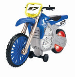 SIMBA - Dickie toys 203764014 yamaha yz wheelie raiders motorized bike forward & wheelie function, motorcross look, light & sound, includes batteries, 26 cm, blue