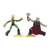 Marvel Avengers Bend and Flex Thor Vs. Loki Action Figure Toys, 6-Inch Flexible Figures, For Kids Ages 4 And Up - Mod: HSBF02455L0